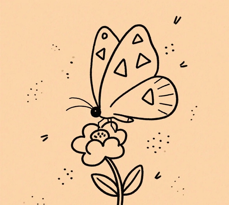 vẽ con bướm đơn giản​ 23