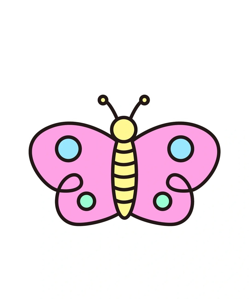 vẽ con bướm đơn giản​ 27