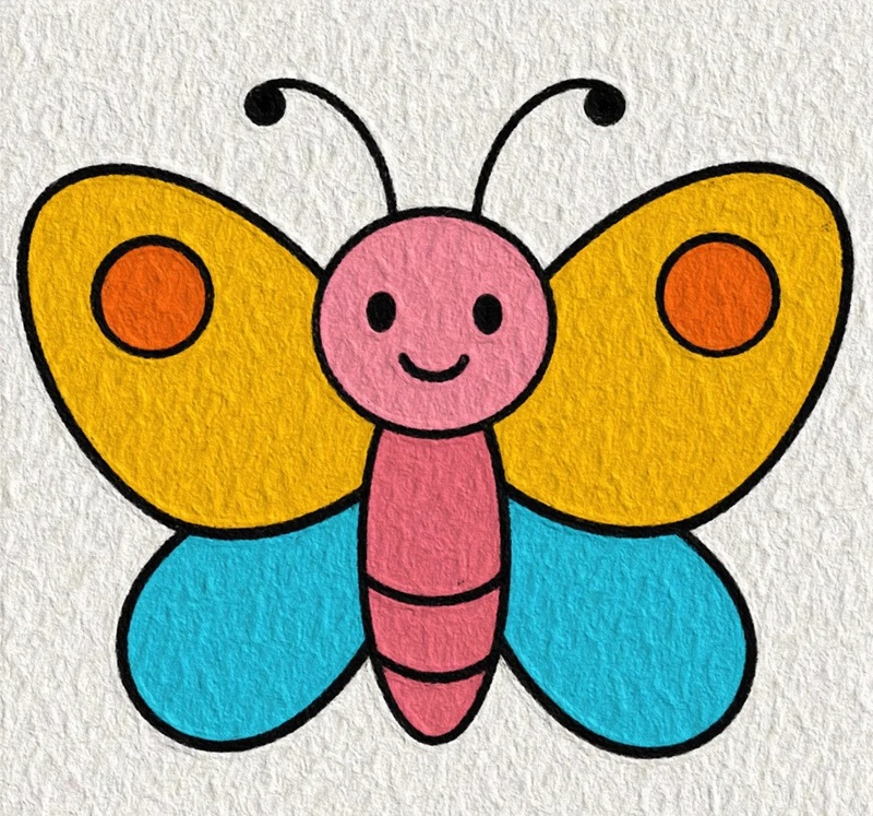 vẽ con bướm đơn giản​ 36