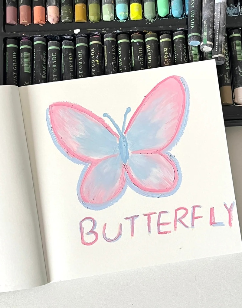 vẽ con bướm đơn giản​ 40