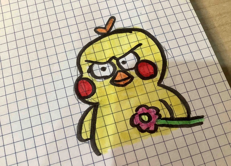 vẽ con gà chibi 1