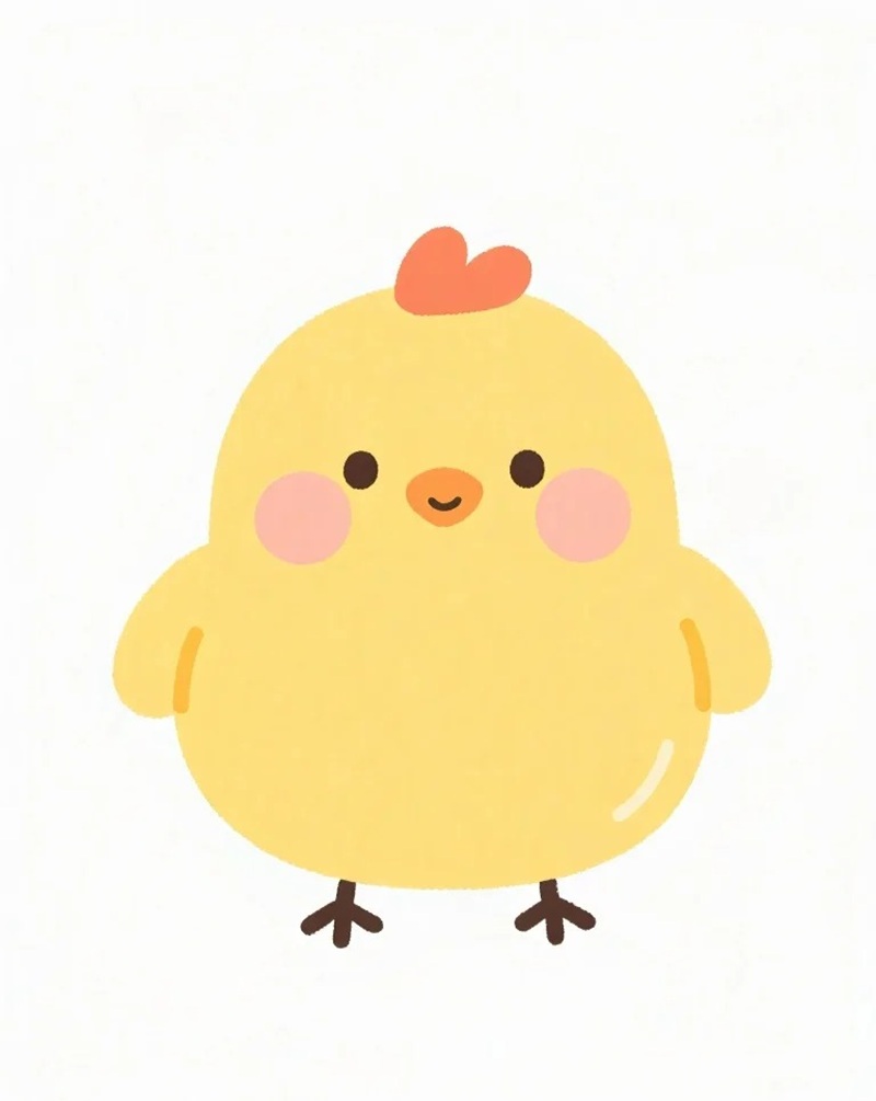 vẽ con gà chibi 12