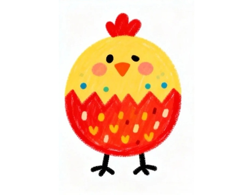 vẽ con gà chibi 13