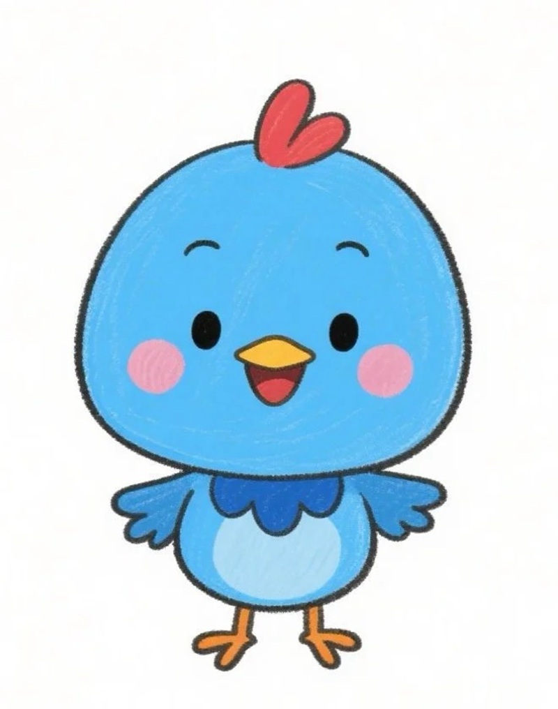 vẽ con gà chibi 17