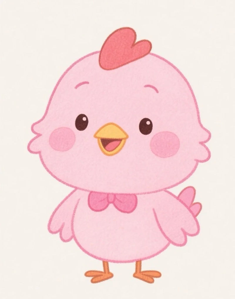 vẽ con gà chibi 18