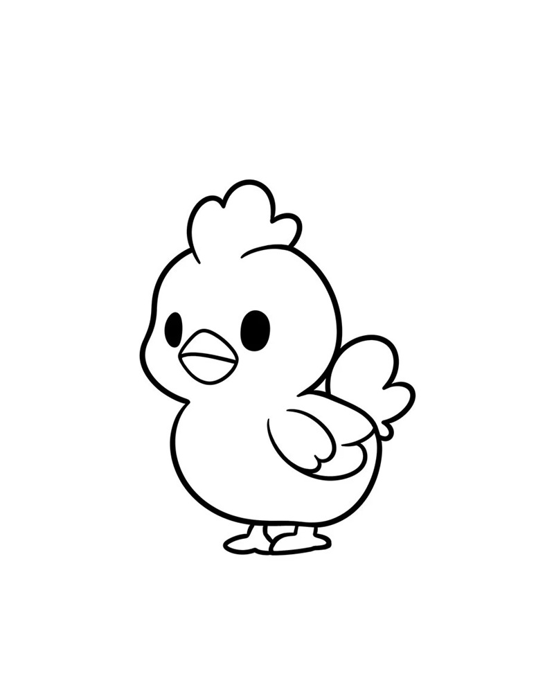 vẽ con gà chibi 21