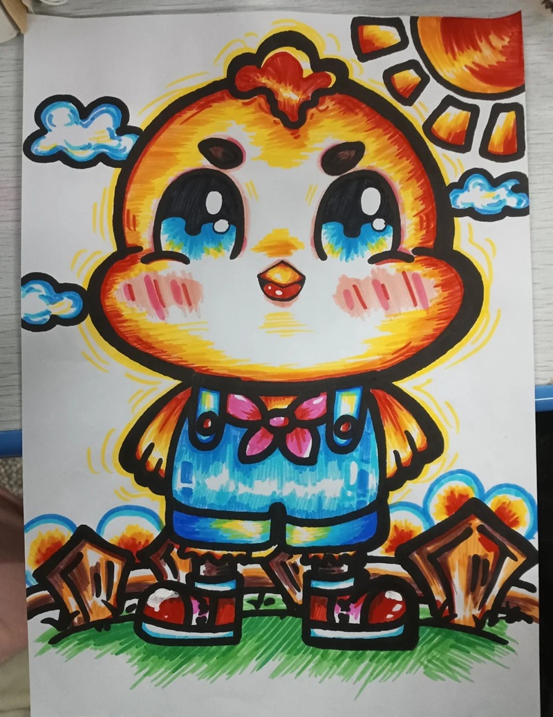 vẽ con gà chibi 22