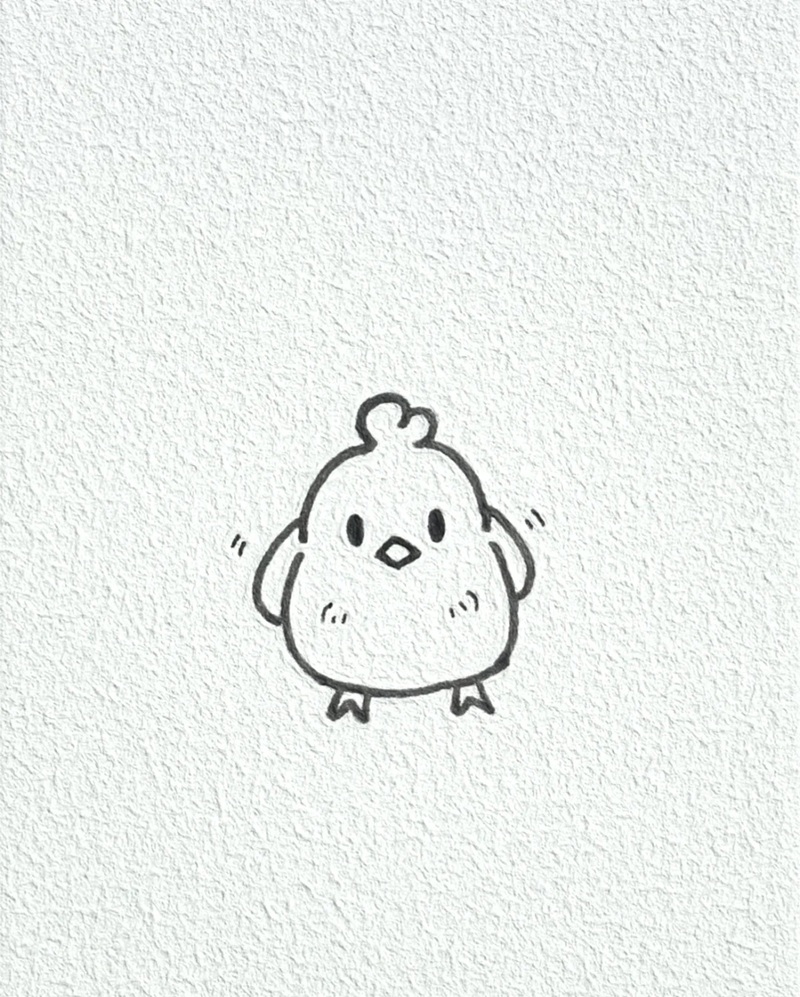 vẽ con gà chibi 24