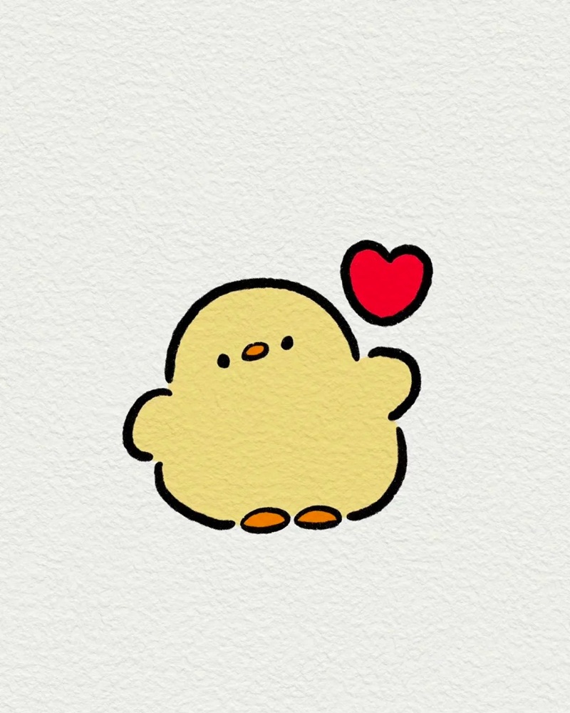 vẽ con gà chibi 25