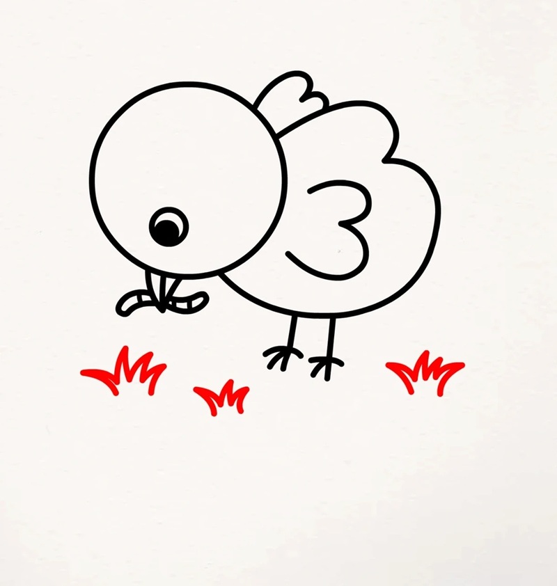 vẽ con gà chibi 28