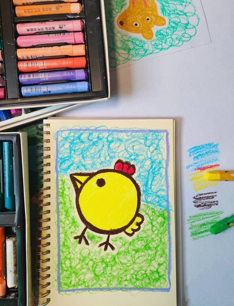 vẽ con gà chibi 3