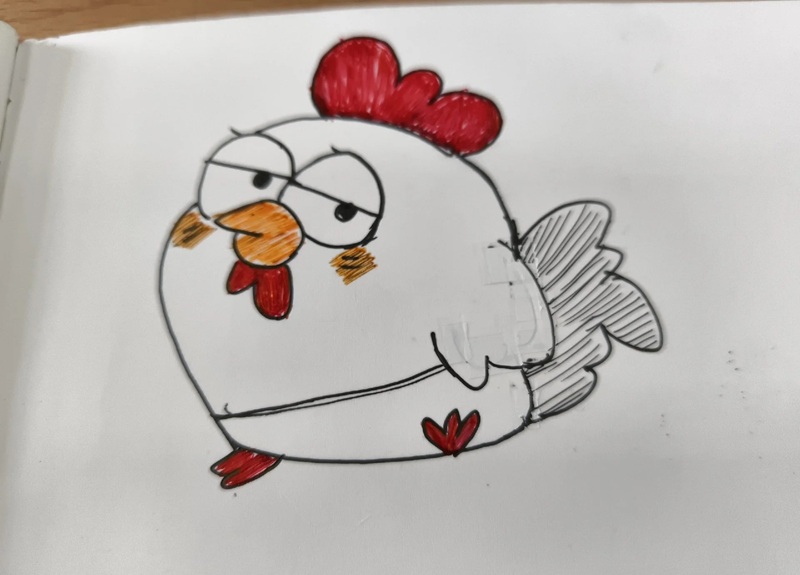 vẽ con gà chibi 34