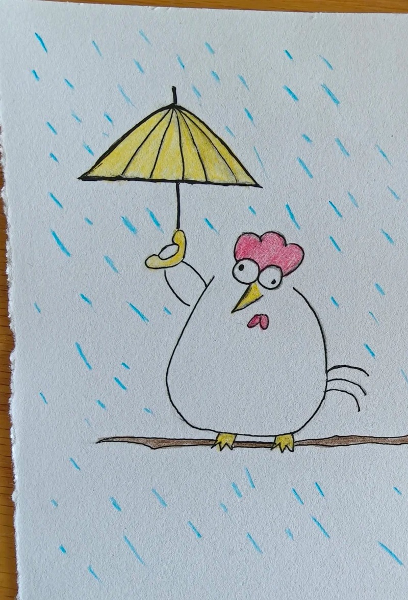 vẽ con gà chibi 38