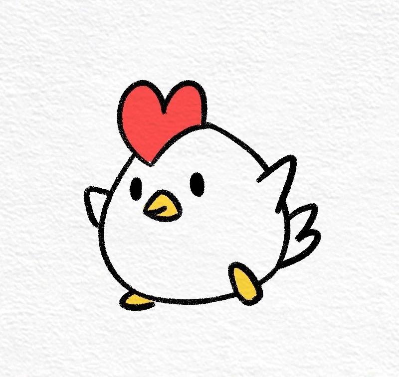 vẽ con gà chibi 4