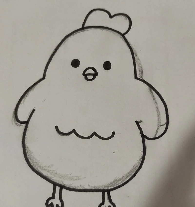 vẽ con gà chibi 5