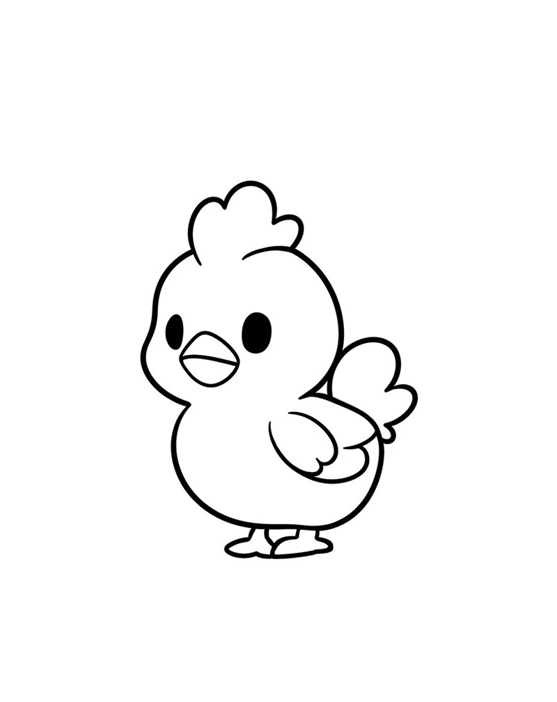 vẽ con gà con​ 15