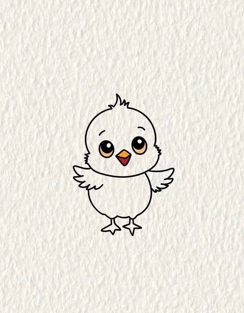 vẽ con gà con​ 21