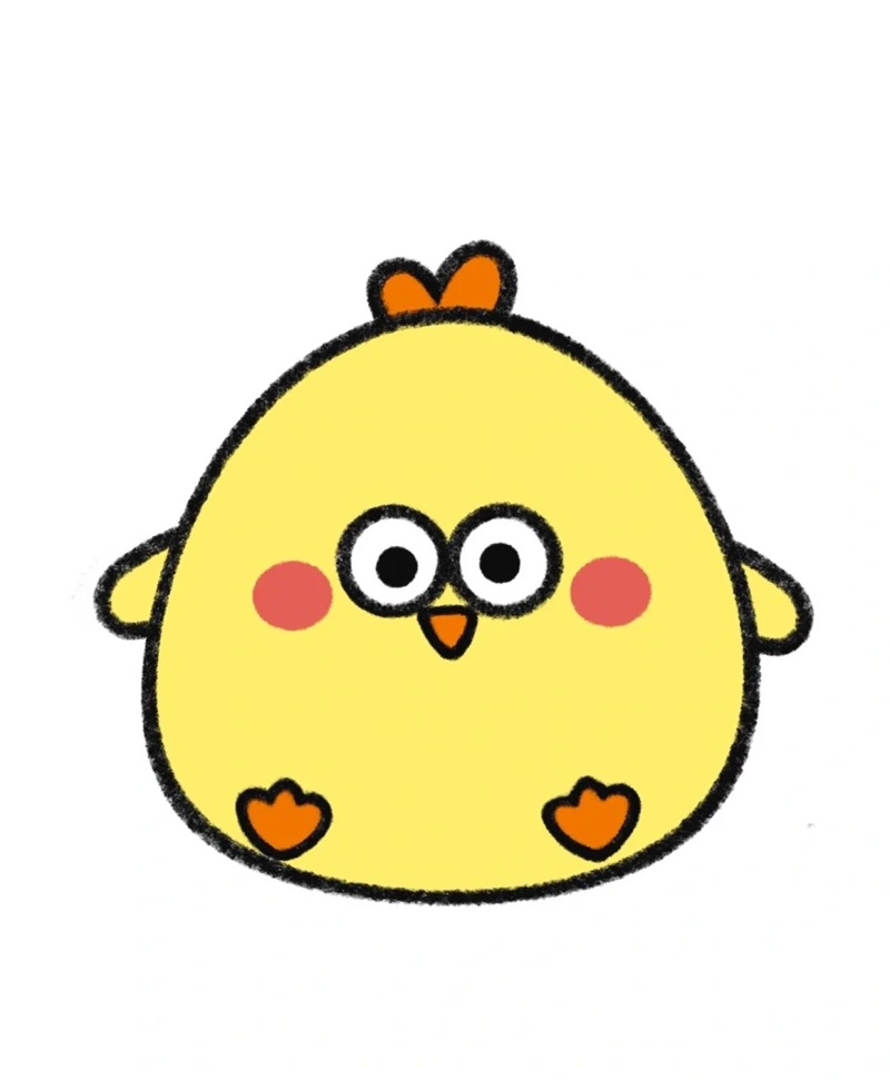 vẽ con gà con​ 22
