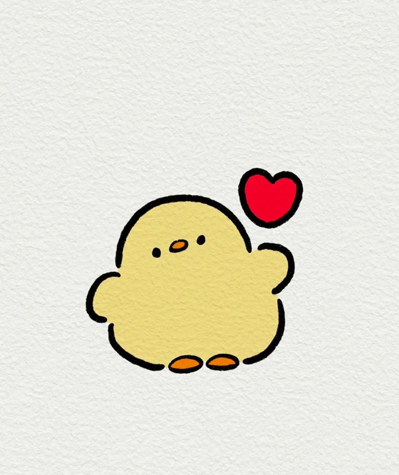 vẽ con gà con​ 23