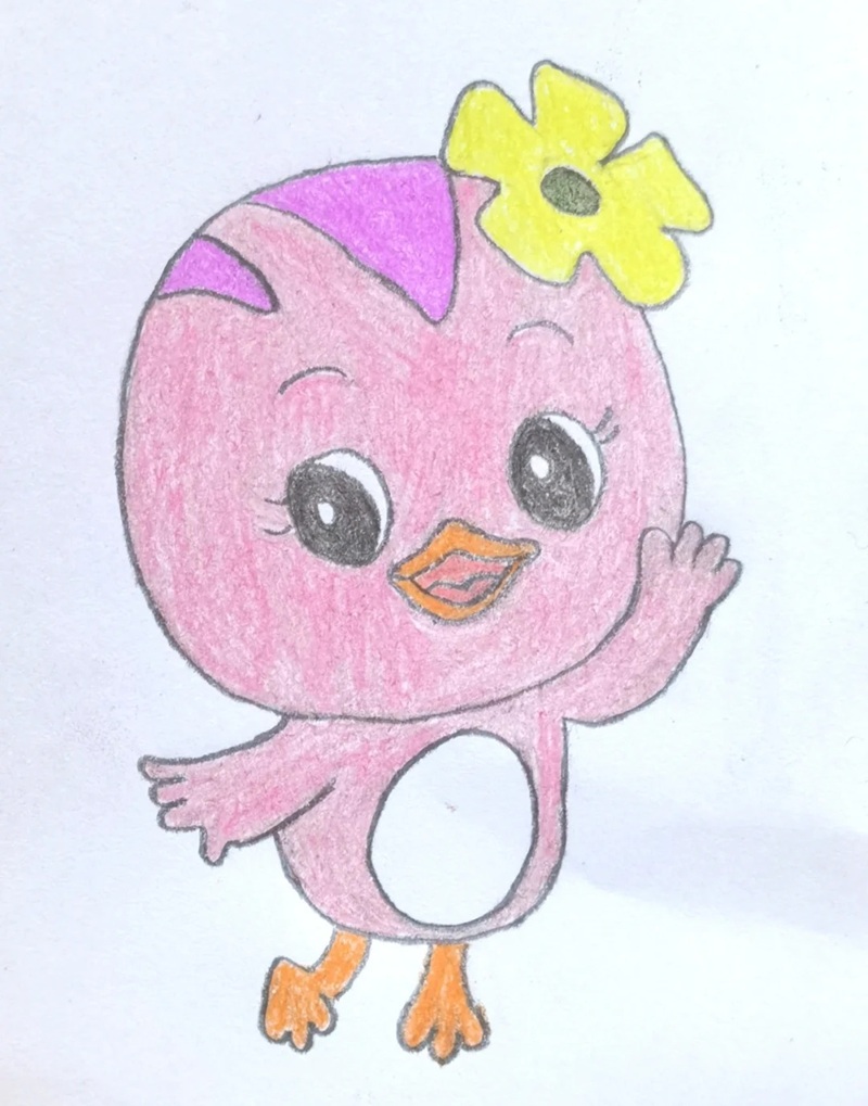 vẽ con gà con​ 26