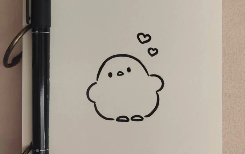 vẽ con gà con​ 30