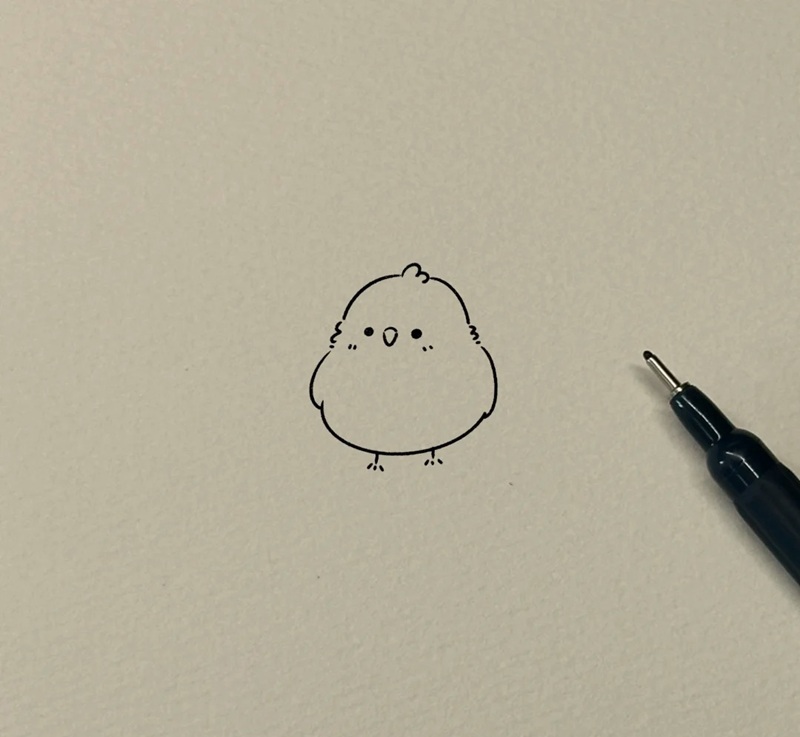 vẽ con gà con​ 35