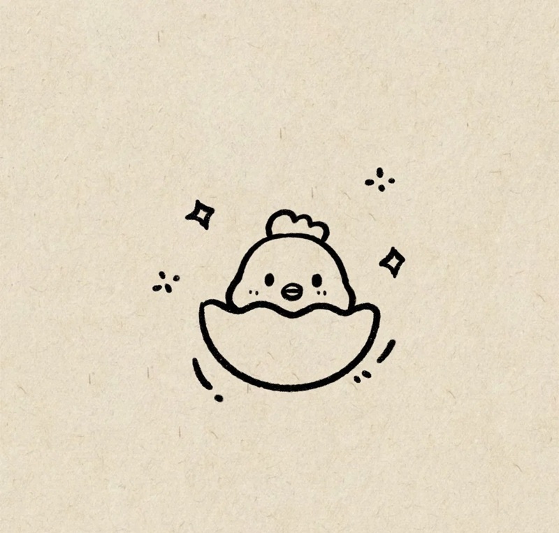 vẽ con gà con​ 37