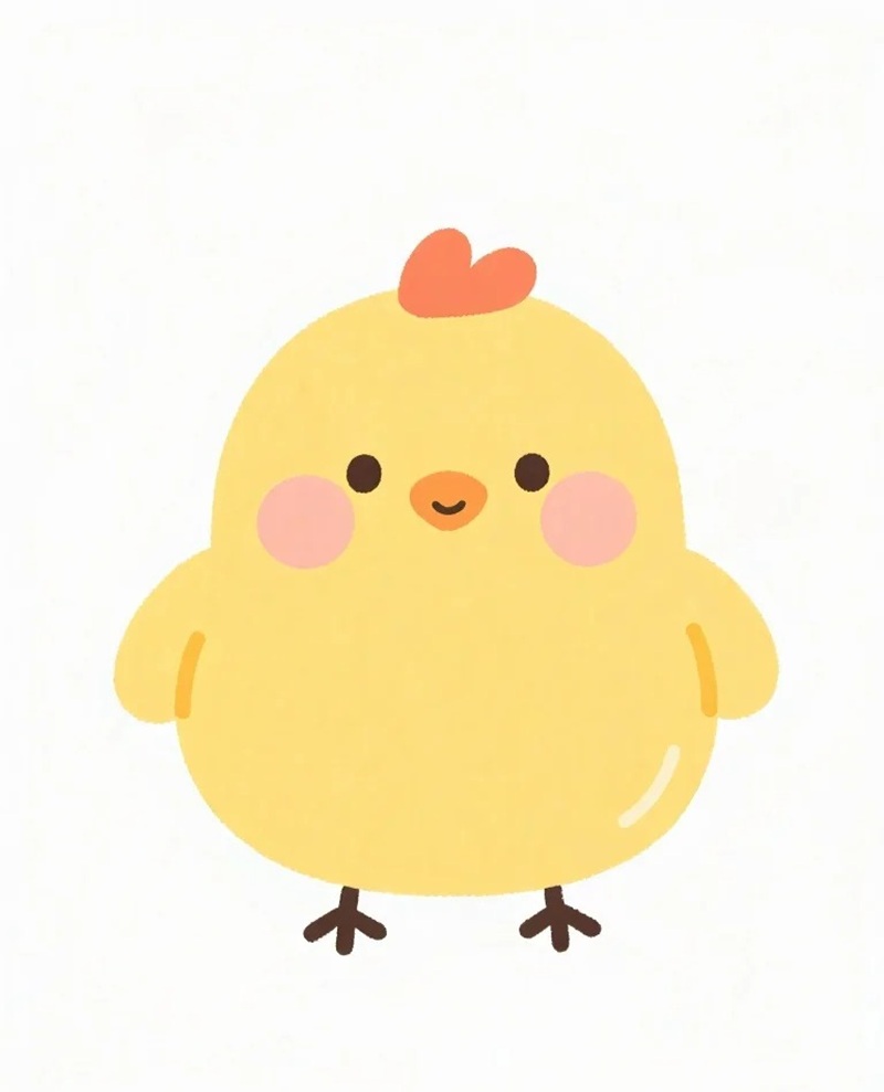 vẽ con gà con​ 9