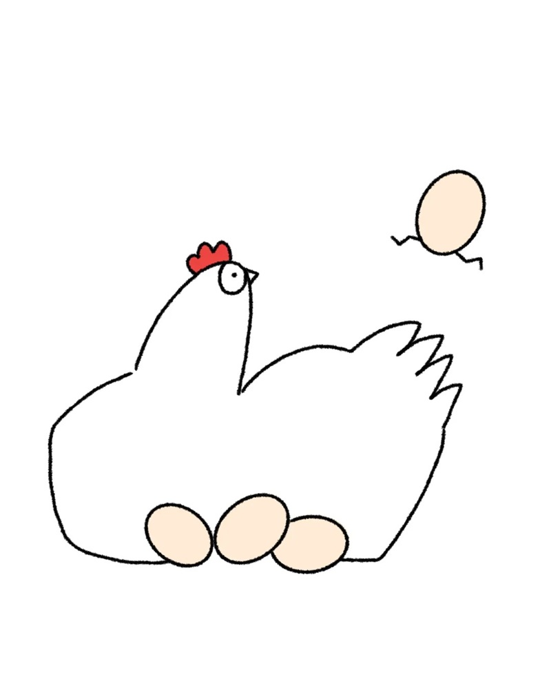 vẽ con gà mái​​ 18