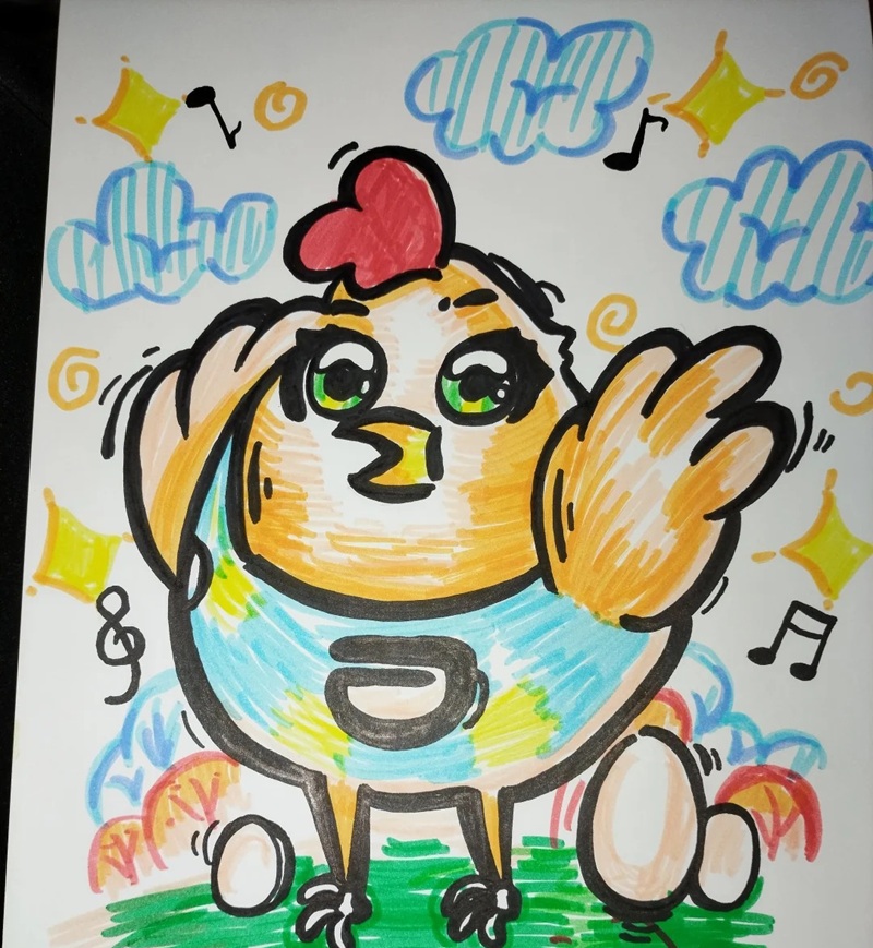 vẽ con gà mái​​ 28