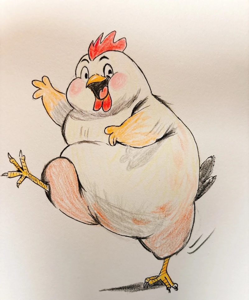 vẽ con gà mái​​ 36