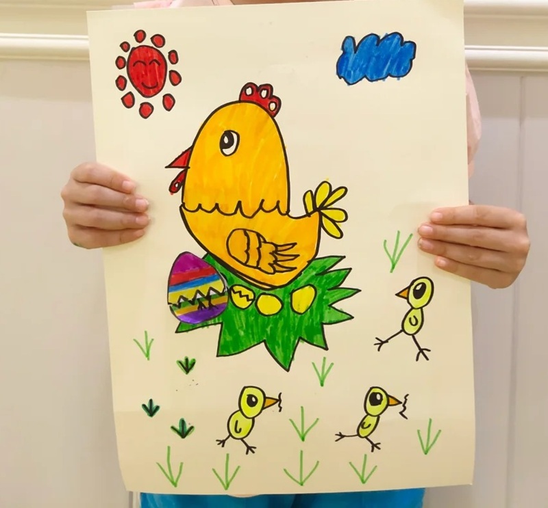 vẽ con gà mái​​ 9