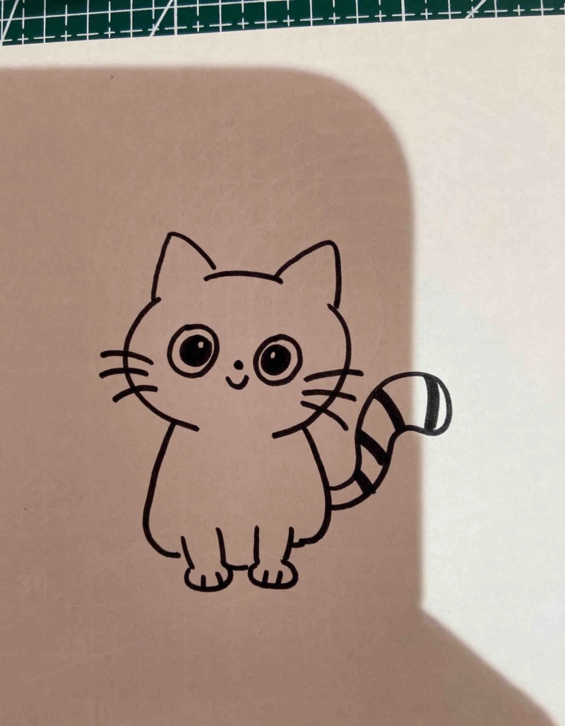 vẽ con mèo chibi 15