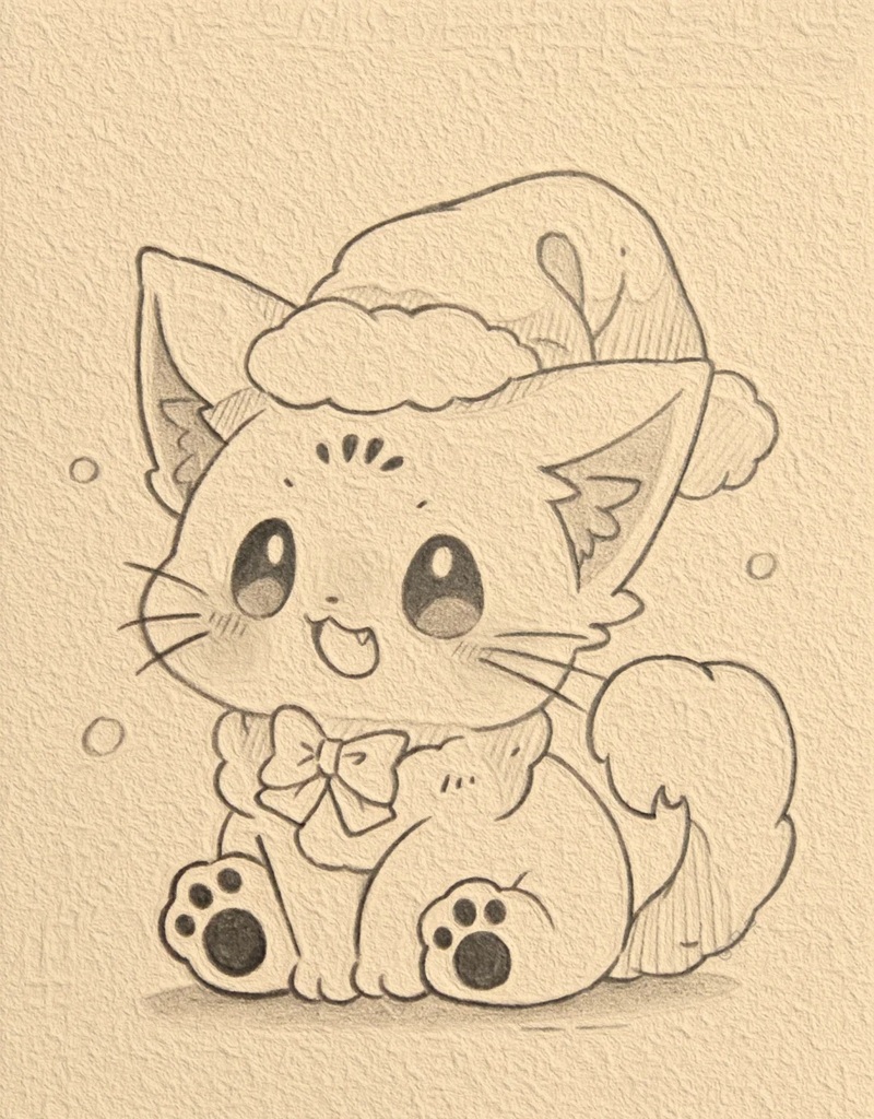 vẽ con mèo chibi 16