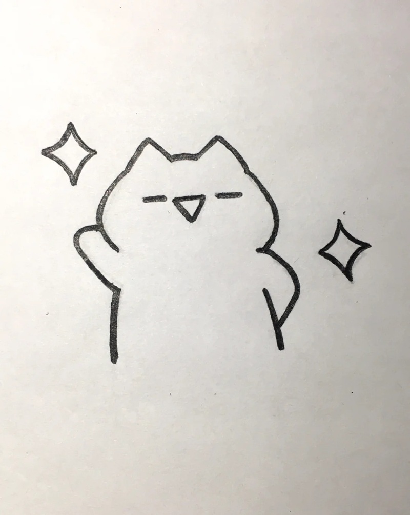 vẽ con mèo chibi 19