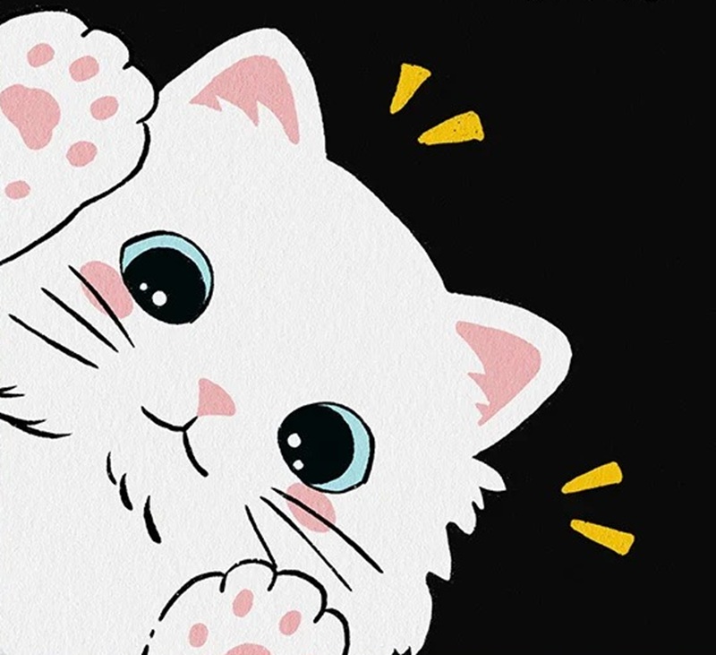 vẽ con mèo chibi 21