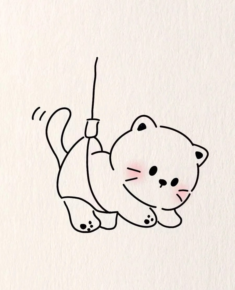 vẽ con mèo chibi 27