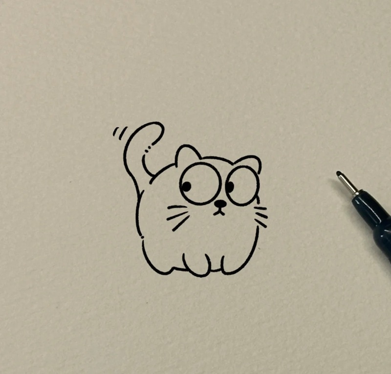 vẽ con mèo chibi 28