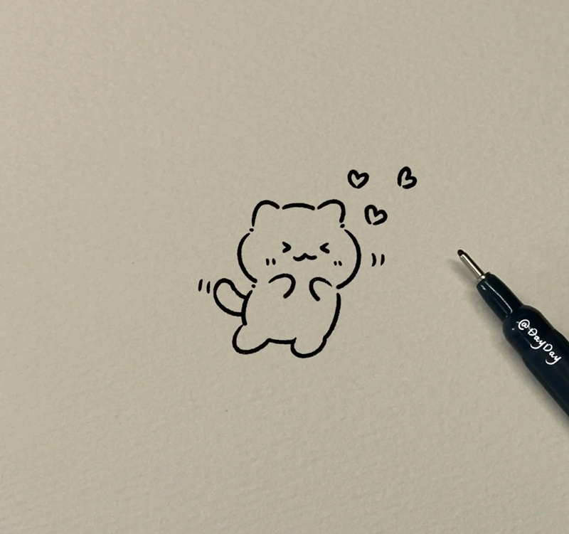 vẽ con mèo chibi 29