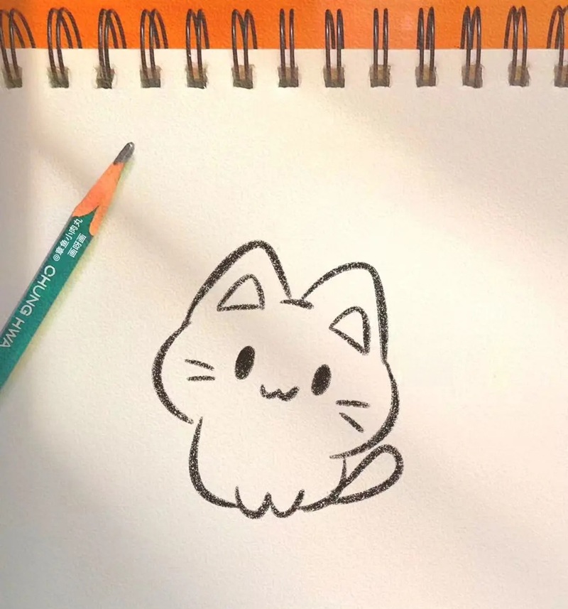 vẽ con mèo chibi 35