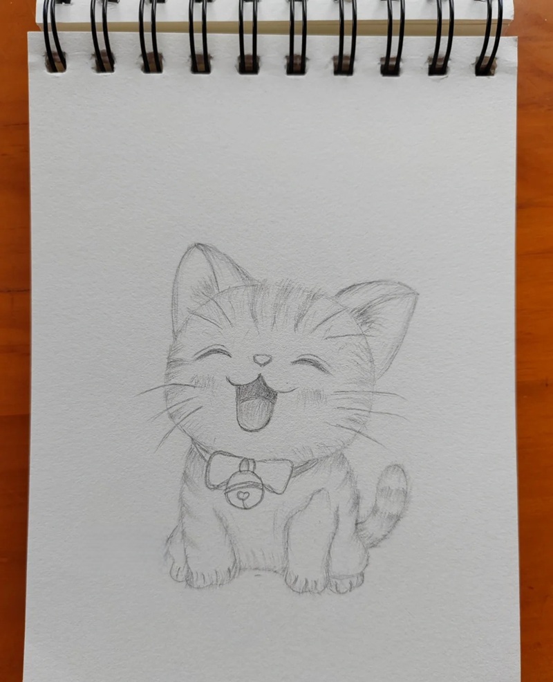 vẽ con mèo đơn giản 1