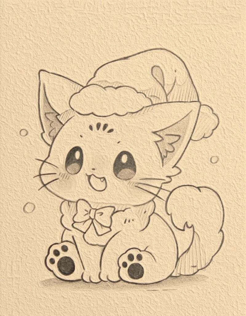 vẽ con mèo đơn giản 24