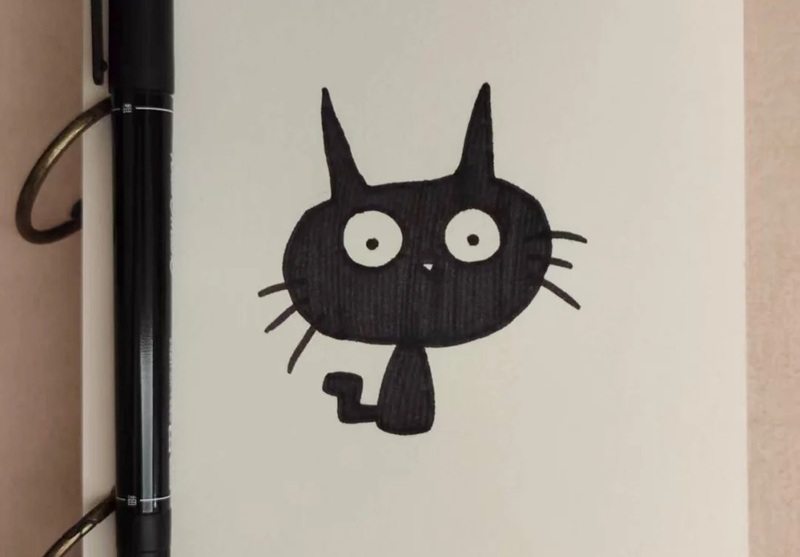 vẽ con mèo đơn giản 32