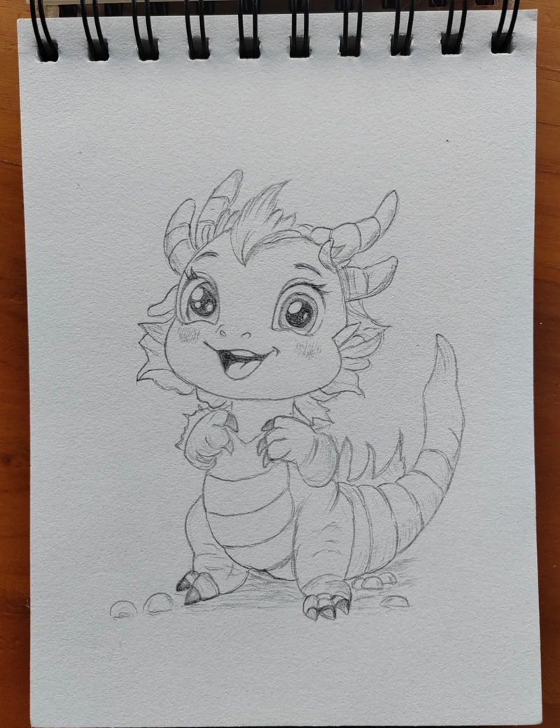 vẽ con rồng đơn giản​ 1