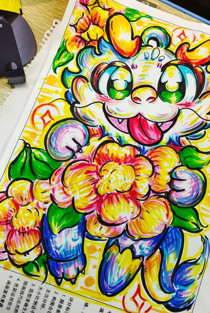 vẽ con rồng đơn giản​ 10