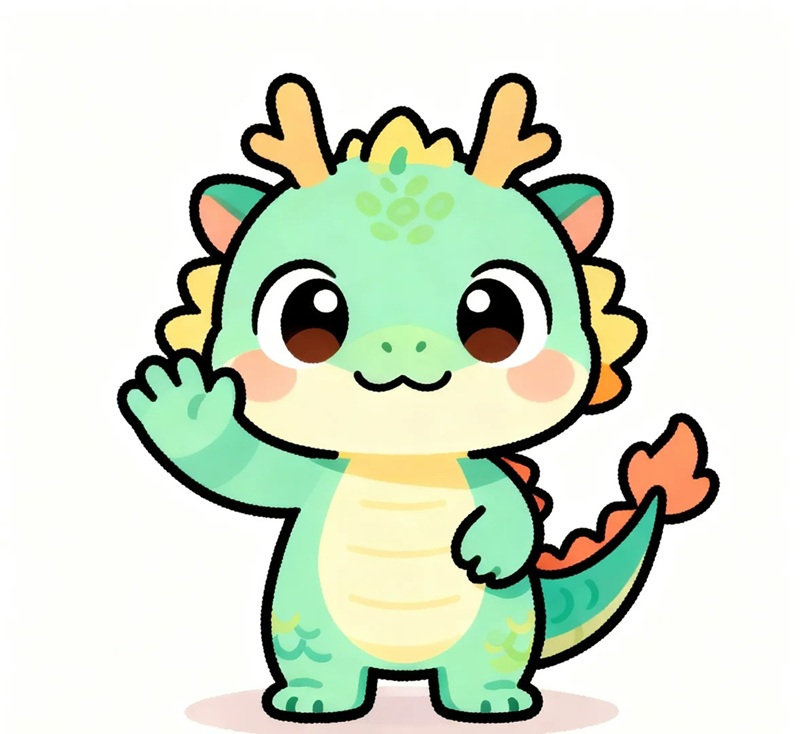 vẽ con rồng đơn giản​ 12