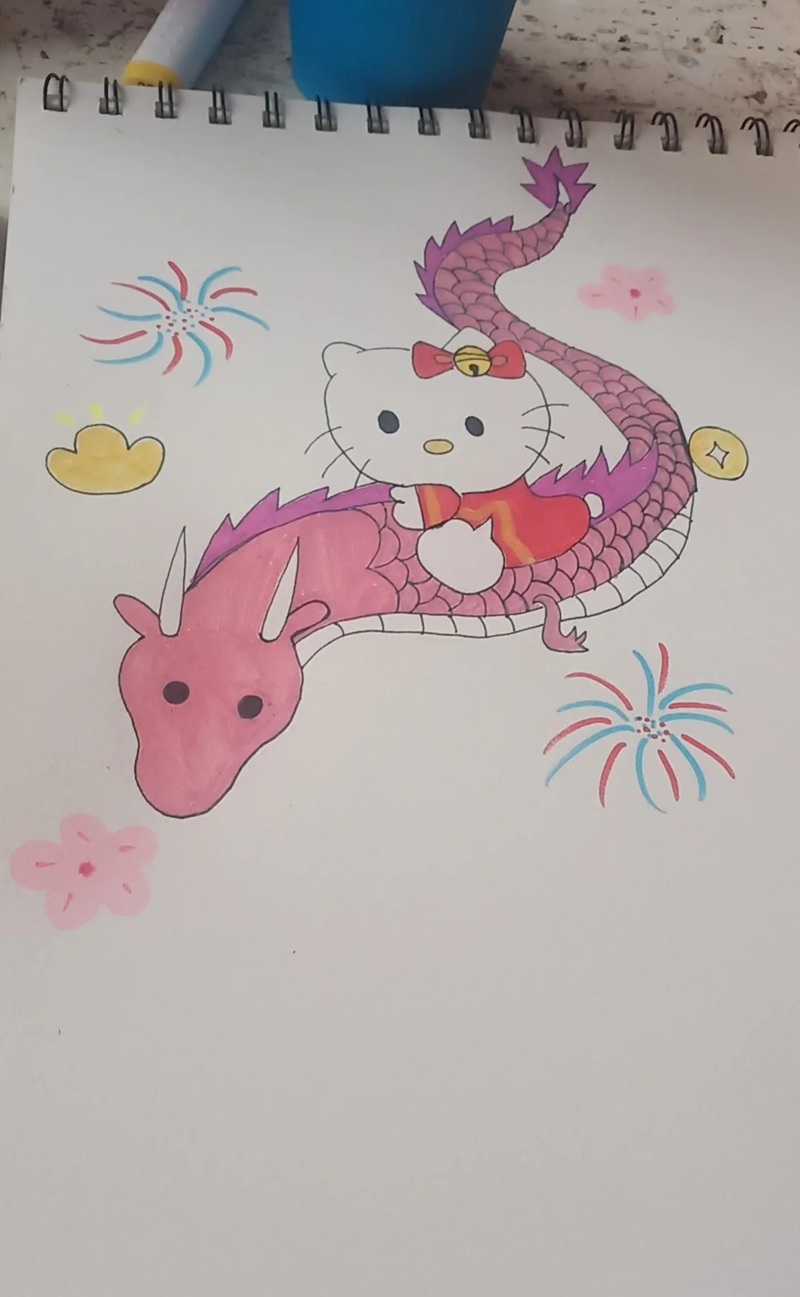 vẽ con rồng đơn giản​ 18