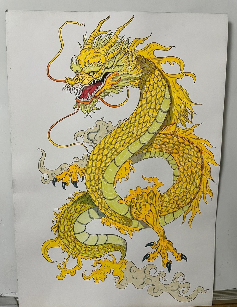 vẽ con rồng đơn giản​ 21