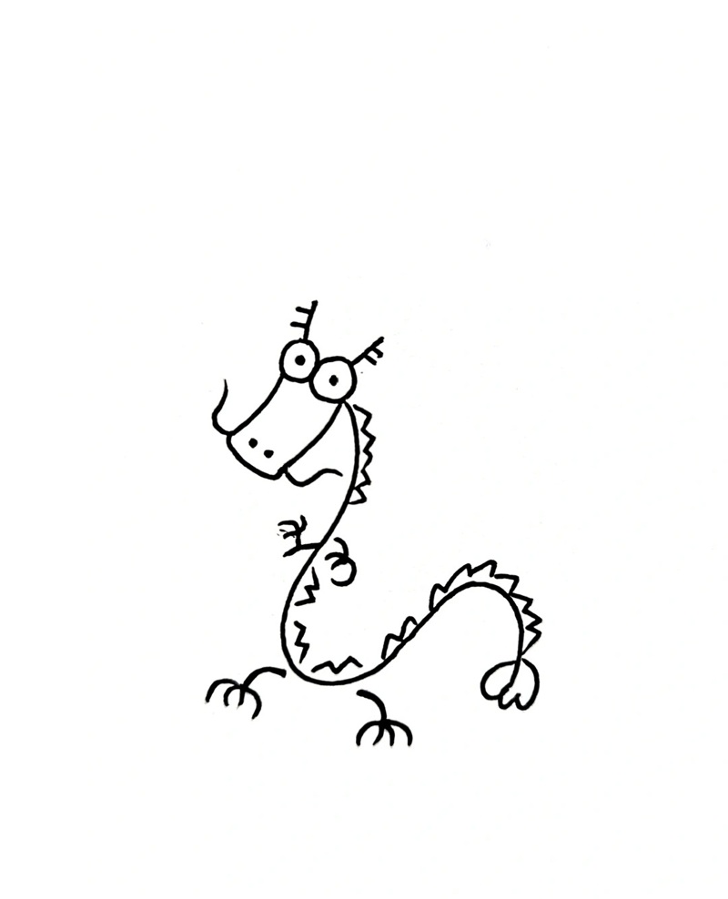 vẽ con rồng đơn giản​ 22