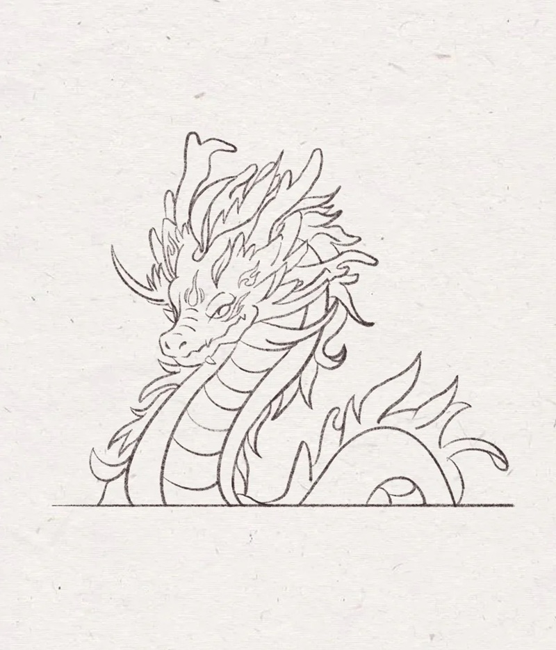 vẽ con rồng đơn giản​ 23